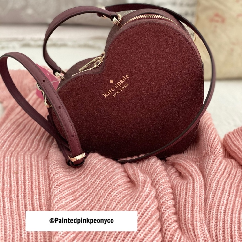 🆕 KATE SPADE | Love Shack Heart Purse Dark Nova - Picture 3 of 14